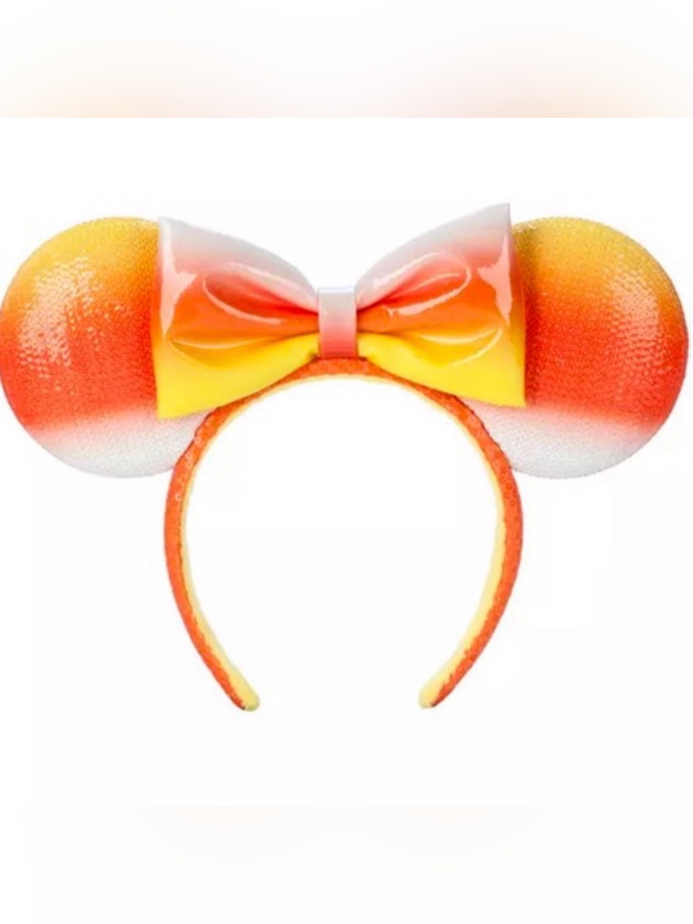 Sequin Candy Corn Minnie ears
